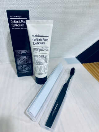 the naked object 디블랙팩치약 디블랙칫솔 세트 — 5점을 준 리뷰어가 2020년 2월 올린 사용 사진