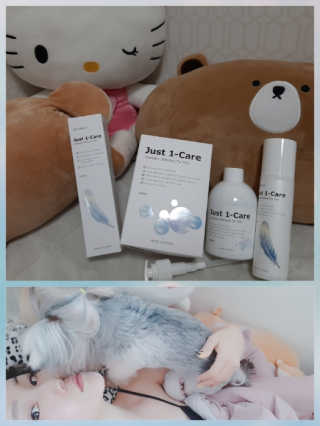 [펫토리아] 뚝딱케어 강아지 고양이 샴푸+미스트 SET — 5점을 준 리뷰어가 2020년 2월 올린 사용 사진