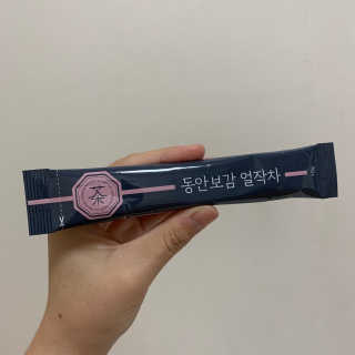 동안보감 얼작차 붓기를 빼주는 동안보감 한방 프리미엄 얼작차 — 4.5점을 준 리뷰어가 2019년 10월 올린 사용 사진