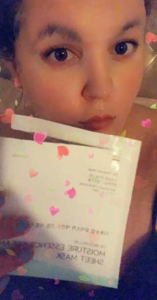 더뽀송랩 아하 필링 모이스처 에센스 크림 마스크 — 4.83점을 준 리뷰어가 2018년 9월 올린 사용 사진