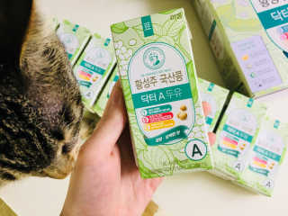이롬 황성주 국산콩 닥터두유 3종 — 5점을 준 리뷰어가 2018년 5월 올린 사용 사진