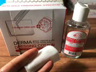 나이팅게일 광채토너130ml+더마 드레싱 코튼 100 SET — 5점을 준 리뷰어가 2018년 5월 올린 사용 사진