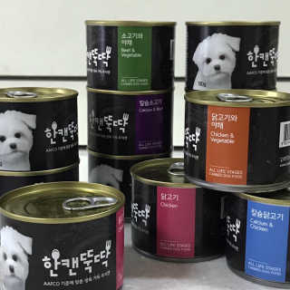 [펫토리아] 한캔뚝딱 강아지 주식캔 12종 콤보 — 5점을 준 리뷰어가 2019년 8월 올린 사용 사진