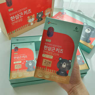 한삼근 블랙라벨 CJ헬스케어 한삼근 키즈 면역대장 2단계 — 5점을 준 리뷰어가 2019년 10월 올린 사용 사진