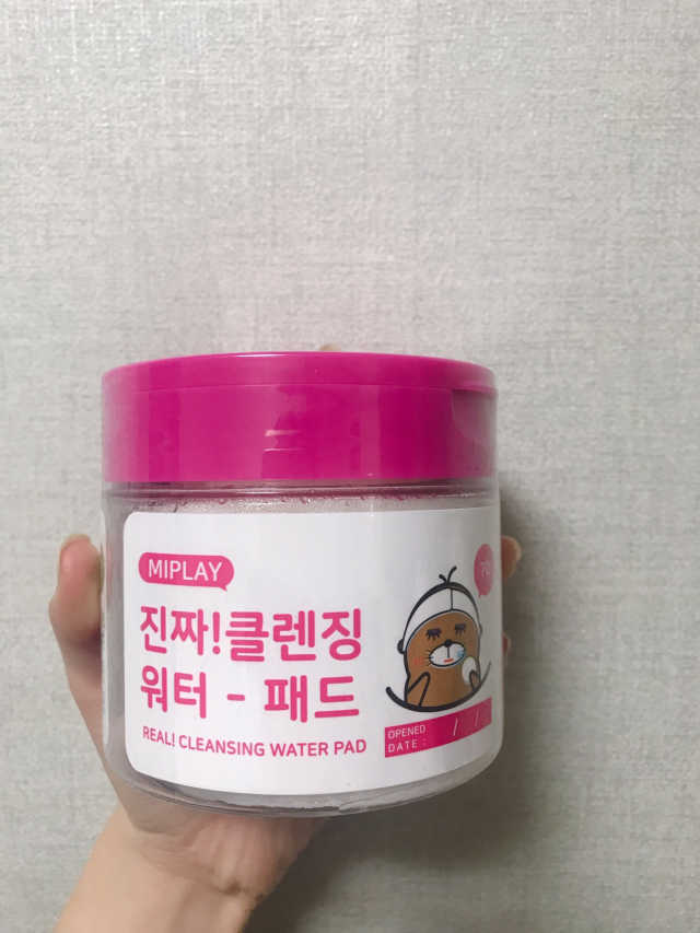 미플레이 진짜 클렌징 워터 패드 리뷰 사진