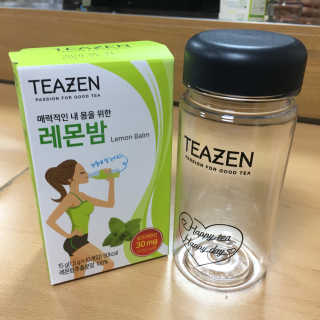 티젠 레몬밤 + 마이보틀 — 5점을 준 리뷰어가 2018년 7월 올린 사용 사진