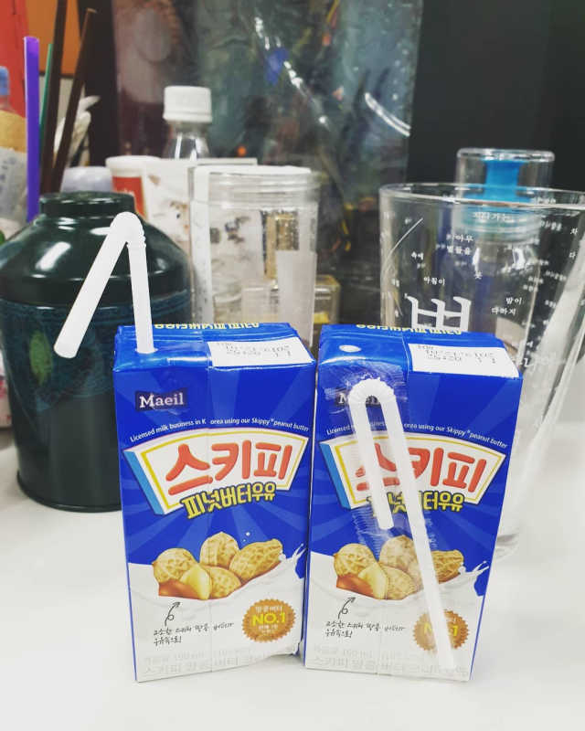 스키피 피넛버터우유 리뷰 사진