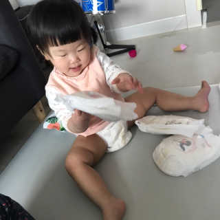 보솜이 베이비케어 팬티형 기저귀 — 4점을 준 리뷰어가 2019년 3월 올린 사용 사진