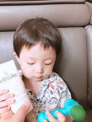 뷰티여우_아토클리닉 [아토클리닉] 아기들이 쓰는 보습, 진정 수딩젤 2개 — 4.5점을 준 리뷰어가 2019년 7월 올린 사용 사진