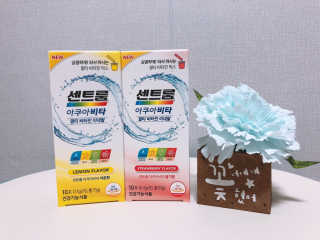 센트룸 아쿠아비타 레몬향, 딸기향 — 4.5점을 준 리뷰어가 2019년 6월 올린 사용 사진