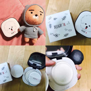 딜라잇18 I.U 화이트닝 팡 선쿠션 — 4.5점을 준 리뷰어가 2017년 3월 올린 사용 사진