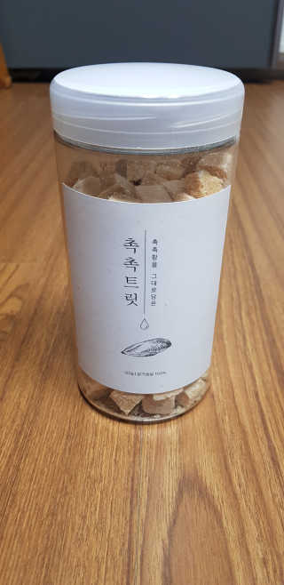 펫프렌즈 [단백질풍부] 無첨가 닭가슴살 100퍼센트 촉촉트릿 치킨 — 5점을 준 리뷰어가 2020년 1월 올린 사용 사진