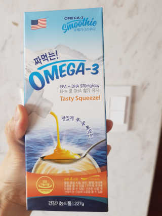 오메가-3스무디 [오메가스무디] 짜먹는 오메가3 DHA 임산부 어린이 — 5점을 준 리뷰어가 2019년 5월 올린 사용 사진