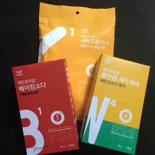 레인보우샵 올인원세탁세제,베이킹소다 스틱포6개입+세탁조클리너 — 4.33점을 준 리뷰어가 2018년 3월 올린 사용 사진