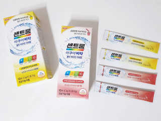 센트룸 아쿠아비타 레몬향, 딸기향 — 5점을 준 리뷰어가 2019년 6월 올린 사용 사진