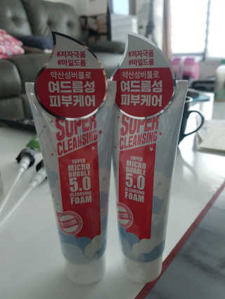 미팩토리 슈퍼 마이크로 버블 5.0 클렌징 폼 X 2EA — 5점을 준 리뷰어가 2019년 6월 올린 사용 사진
