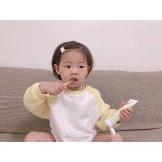 달곰이 어린이 치약+어린이 칫솔 SET — 5점을 준 리뷰어가 2018년 5월 올린 사용 사진