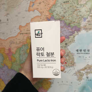 네츄럴굿띵스 퓨어 락토 철분 60일분 — 4.33점을 준 리뷰어가 2018년 2월 올린 사용 사진