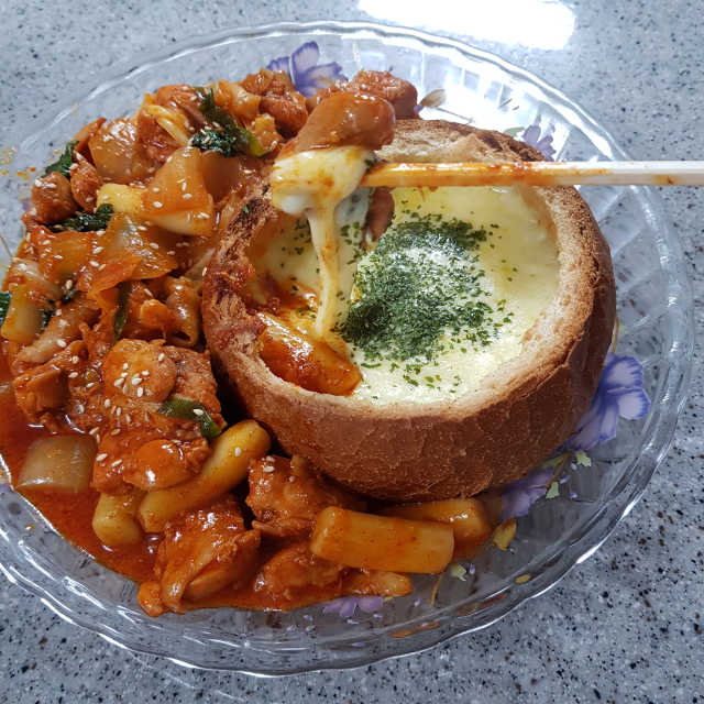 빠네 치즈 퐁듀 닭갈비 리뷰 사진