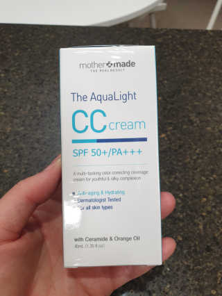 마더메이드 더 아쿠아라이트 CC크림 SPF50+ PA+++ — 5점을 준 리뷰어가 2019년 4월 올린 사용 사진