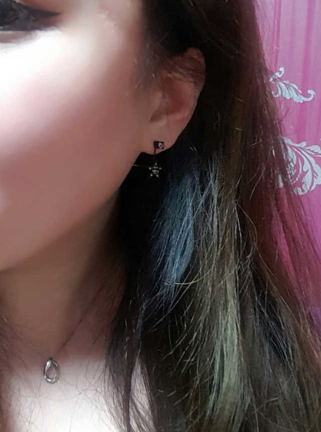 폭스타일 은침 마일드 스타 귀걸이 리뷰 사진