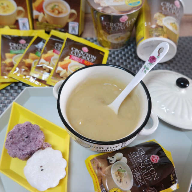 오뚜기 크루통 컵스프 리뷰 사진