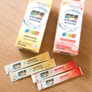 센트룸 아쿠아비타 레몬향, 딸기향 — 5점을 준 리뷰어가 2019년 5월 올린 사용 사진