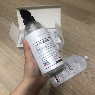 [더심플마켓] 손소독제 — 5점을 준 리뷰어가 2020년 3월 올린 사용 사진