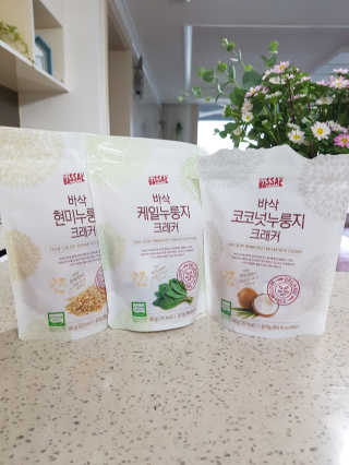 BASSAK 바삭 유기농 현미 누룽지 크래커 3종 — 5점을 준 리뷰어가 2019년 8월 올린 사용 사진