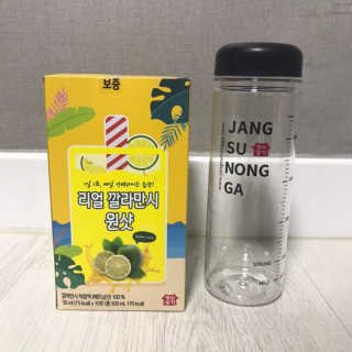 장수농가 리얼깔라만시 원샷 50ml 10팩+보틀 — 5점을 준 리뷰어가 2019년 5월 올린 사용 사진