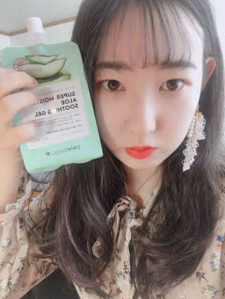 셀레뷰 슈퍼 모이스처 수딩젤 — 5점을 준 리뷰어가 2018년 3월 올린 사용 사진