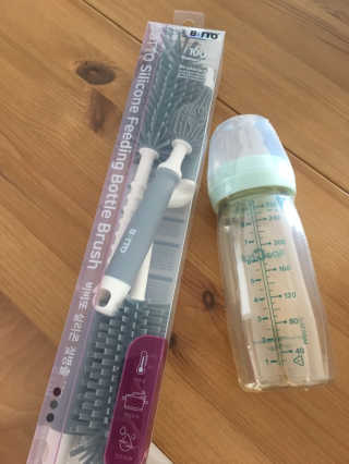 비비또 실리콘 납작모 젖병솔 3종세트 — 5점을 준 리뷰어가 2019년 8월 올린 사용 사진