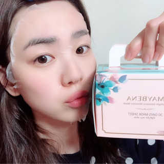 메이베나 1일 1팩 뽑아쓰는 마스크팩 — 5점을 준 리뷰어가 2019년 2월 올린 사용 사진