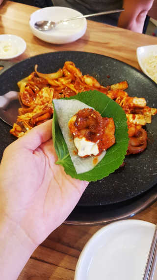 [쭈퐁] 치즈쭈꾸미 2인or삼겹쭈꾸미 2인+볶음밥 — 5점을 준 리뷰어가 2018년 8월 올린 사용 사진