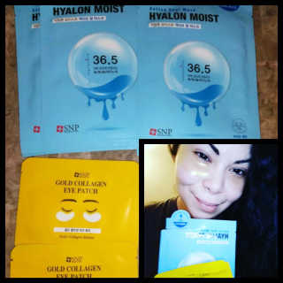 SNP Active Seal Hyalon Moist, 골드 콜라겐 눈 패치 — 4점을 준 리뷰어가 2019년 3월 올린 사용 사진