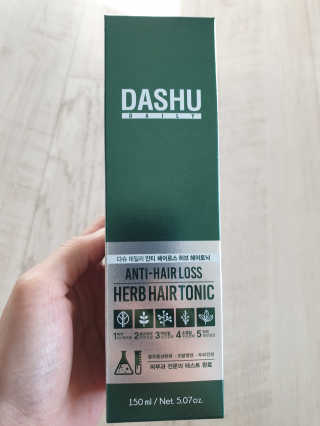 다슈코리아 다슈 데일리 안티 헤어로스 허브 헤어토닉 150ml — 5점을 준 리뷰어가 2019년 12월 올린 사용 사진