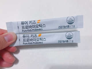 네츄럴굿띵스 퓨어 키즈 프로바이오틱스 60포 — 4점을 준 리뷰어가 2019년 6월 올린 사용 사진