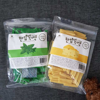[펫토리아] BEST 한입뚝딱 실속형 강아지 덴탈껌 — 5점을 준 리뷰어가 2019년 2월 올린 사용 사진