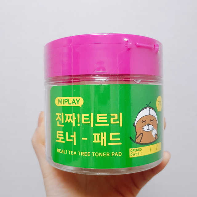 미플레이 진짜 티트리 토너 패드 리뷰 사진
