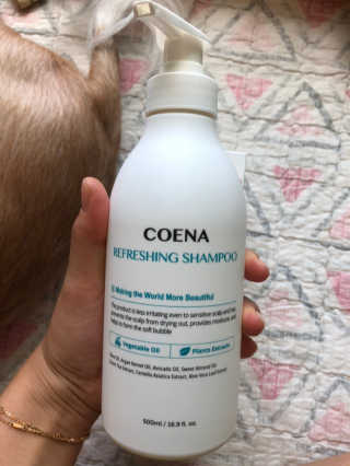코에나샴푸 500ml — 4점을 준 리뷰어가 2019년 8월 올린 사용 사진