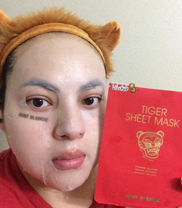 호랑이마스크시트 리뷰 사진