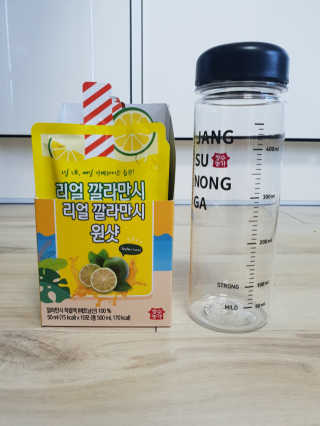 장수농가 리얼깔라만시 원샷 50ml 10팩+보틀 — 5점을 준 리뷰어가 2019년 5월 올린 사용 사진
