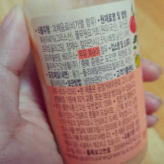 풀무원 스무디랩 피치&비타 — 5점을 준 리뷰어가 2017년 11월 올린 사용 사진