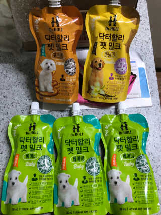 닥터할리펫밀크 5개 — 5점을 준 리뷰어가 2018년 5월 올린 사용 사진
