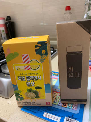 장수농가 리얼깔라만시 원샷 50ml 10팩+보틀 — 3점을 준 리뷰어가 2019년 5월 올린 사용 사진