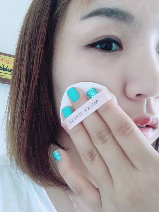 밀키드레스 바비메이크 베일 쿠션 리뷰 사진