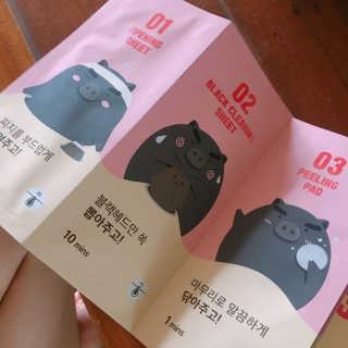 미팩토리 3단 돼지코팩 1box + 3단 흑돼지코팩 1box — 5점을 준 리뷰어가 2019년 8월 올린 사용 사진