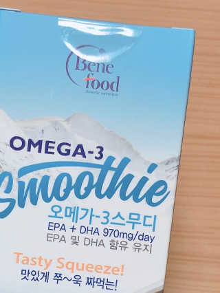 오메가-3스무디 [오메가스무디] 짜먹는 오메가3 DHA 임산부 어린이 — 5점을 준 리뷰어가 2019년 3월 올린 사용 사진