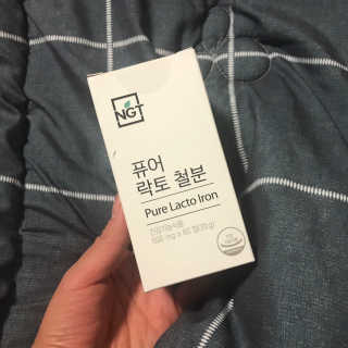 네츄럴굿띵스 퓨어 락토 철분 60일분 — 5점을 준 리뷰어가 2018년 2월 올린 사용 사진