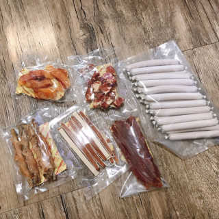 [펫토리아] 뚝딱뚝딱 400g 강아지 간식 베스트5종 — 5점을 준 리뷰어가 2019년 1월 올린 사용 사진